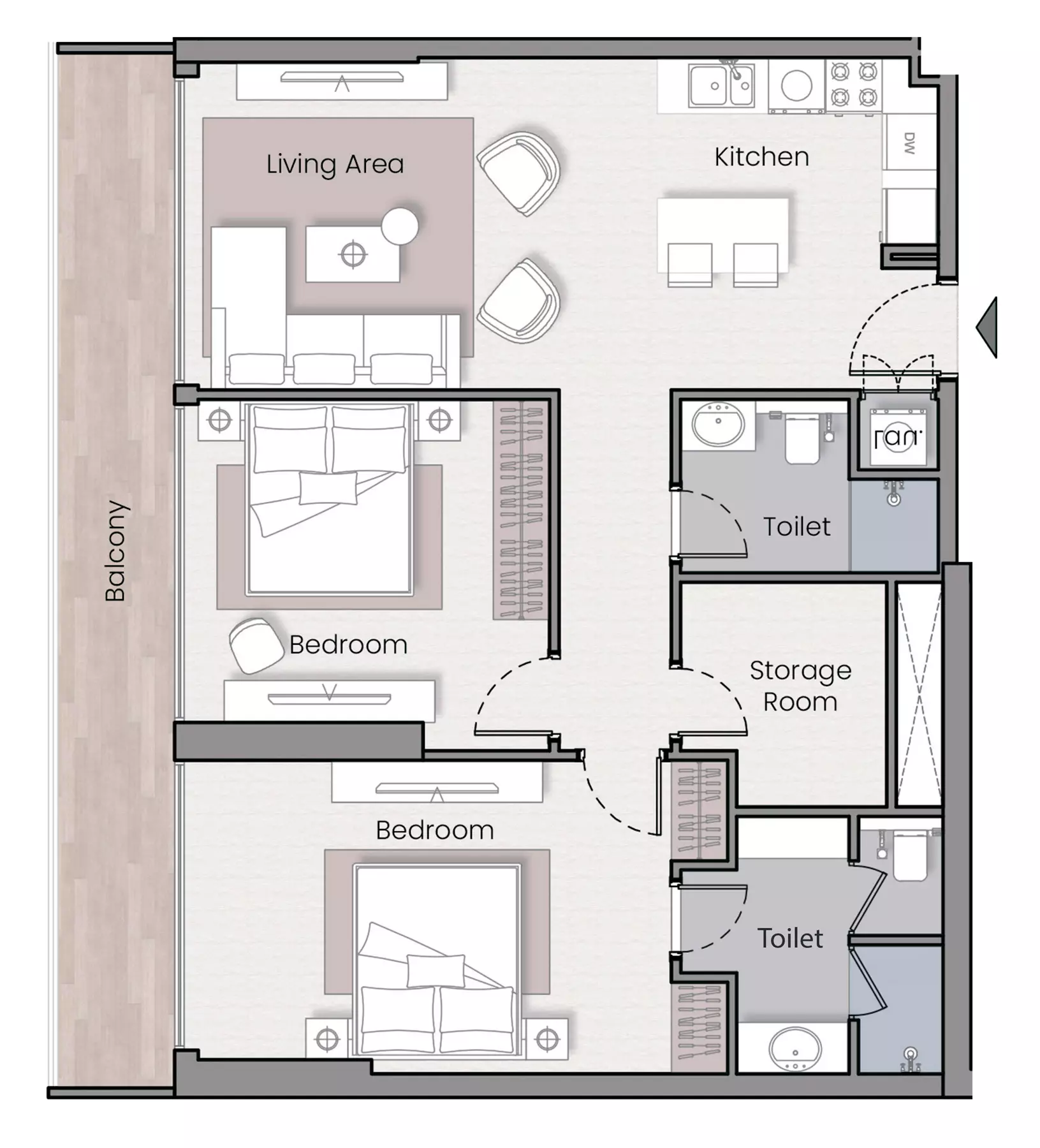 Havelock Heights Type A, 2 beds