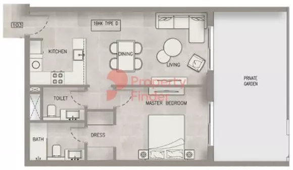 Oxford Terraces By Iman Developers Type D, 1 bed