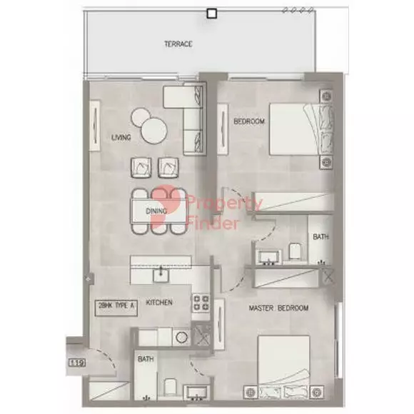 Oxford Terraces By Iman Developers Type A, 2 beds