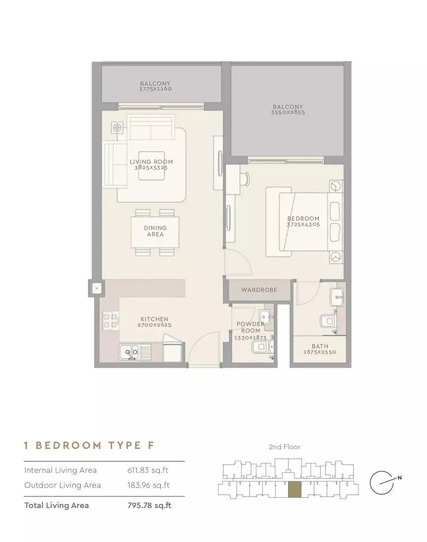 The Haven Type F, 1 bed