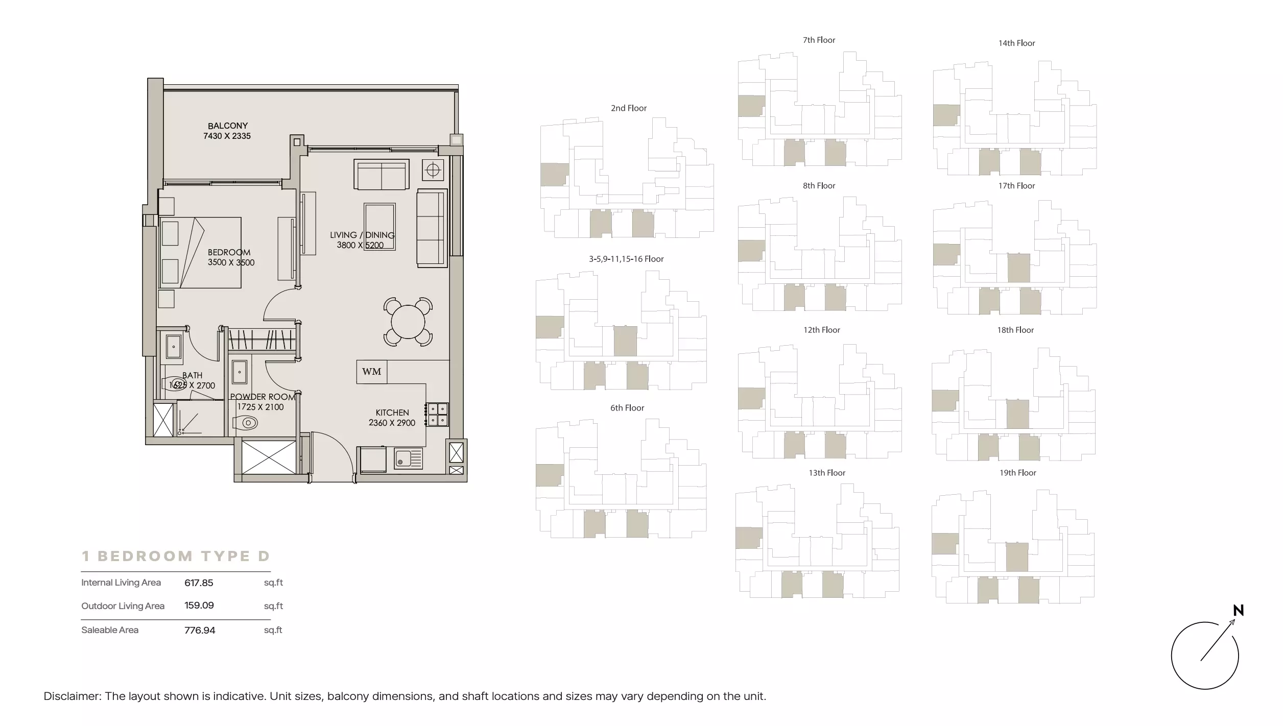 Nirvana Residence Type D, 1 bed