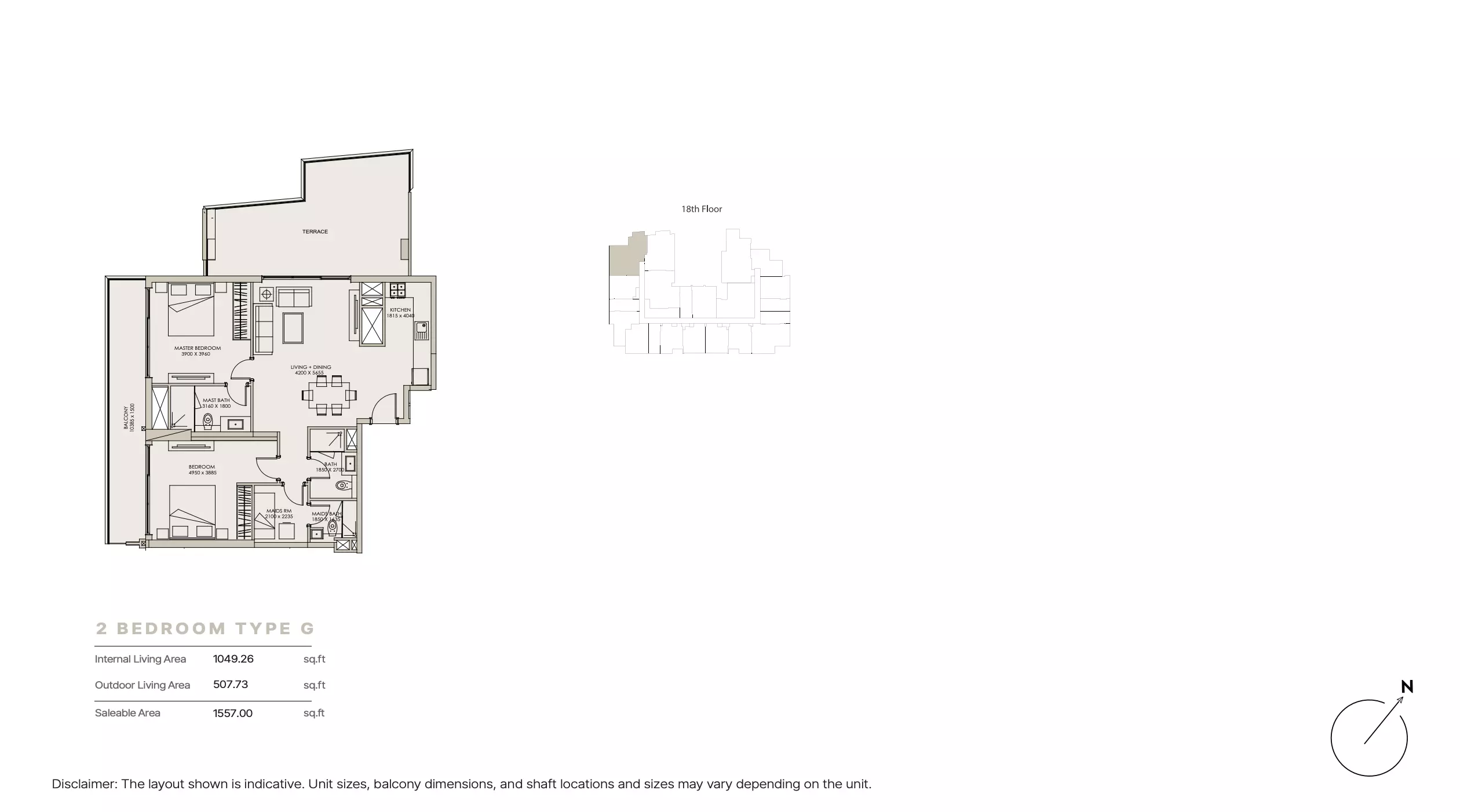 Nirvana Residence Type G, 2 beds
