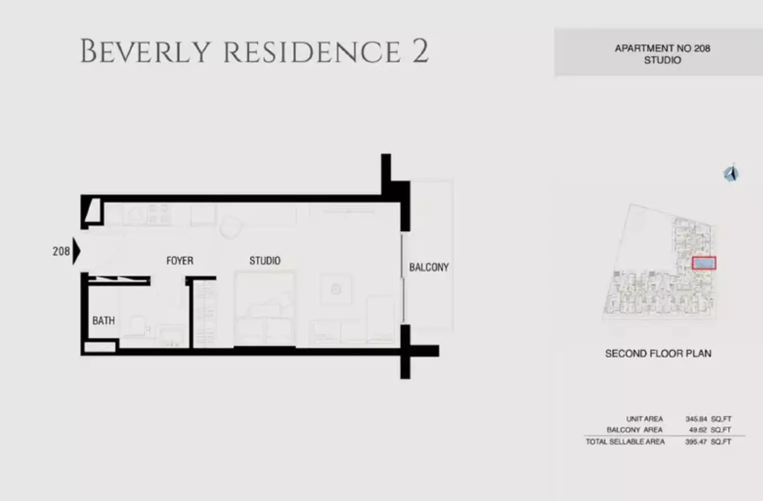 Beverly Residence Phase 2 By HMB Type 8, studio