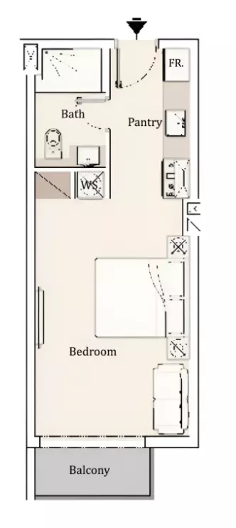 Maison Elysee Phase 3 By Pantheon Type 1, studio