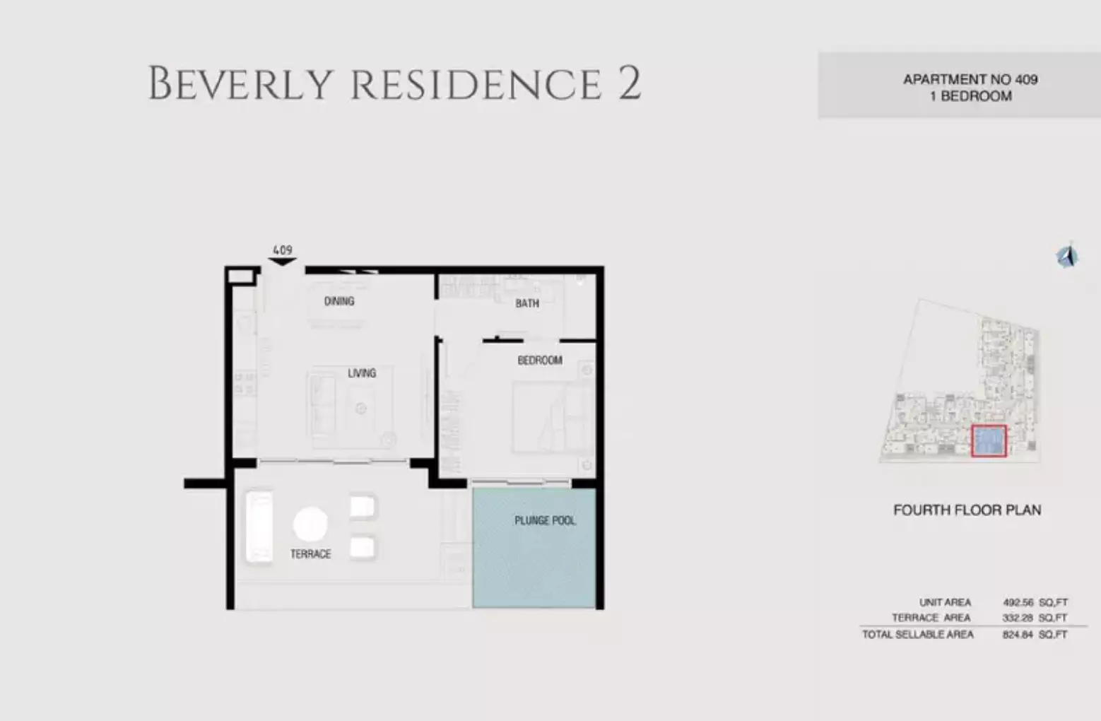 Beverly Residence Phase 2 By HMB Type 24, 1 bed
