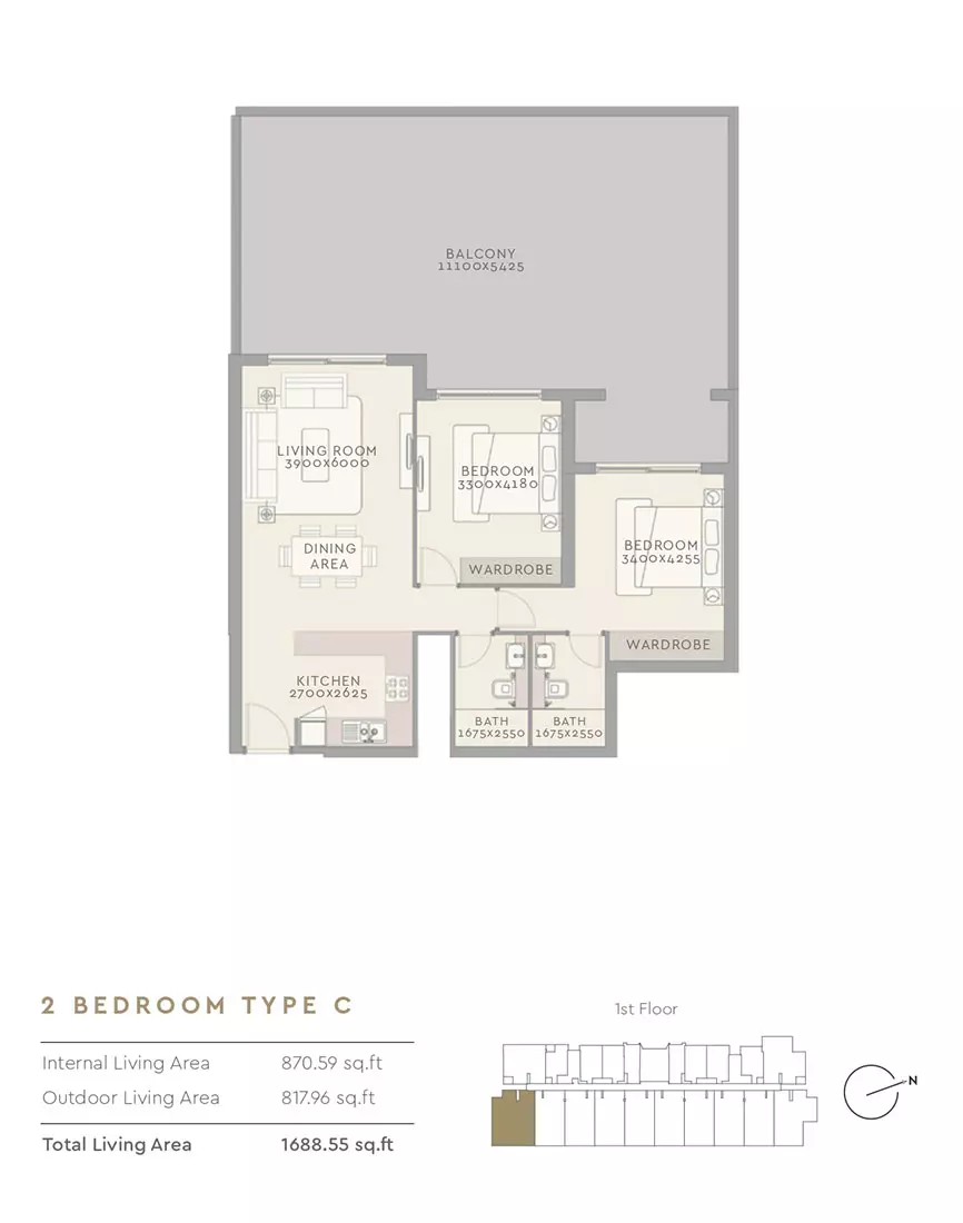 The Haven Type C, 2 beds