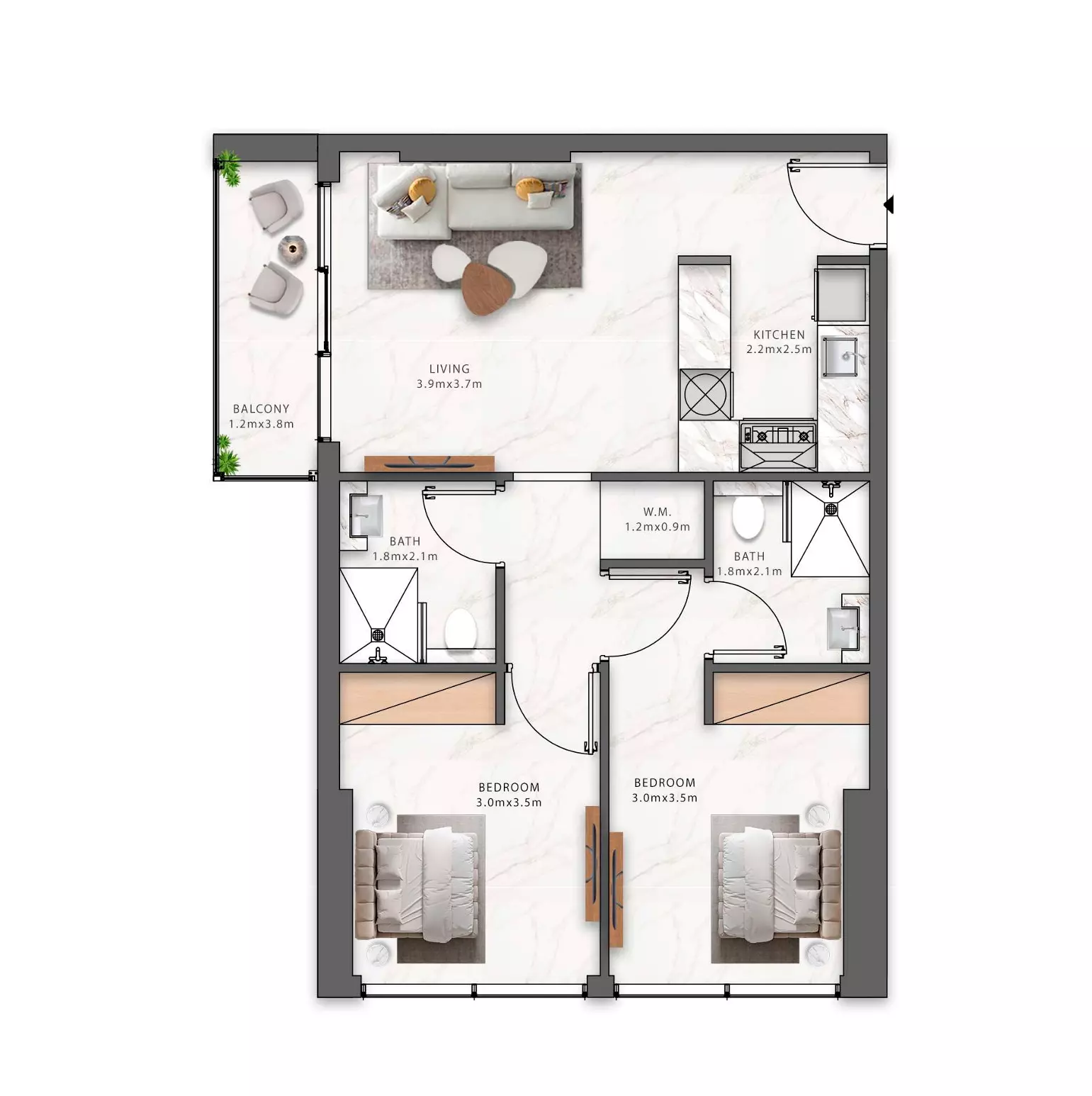 Maison Elysee Phase 3 By Pantheon Type 2, 2 beds