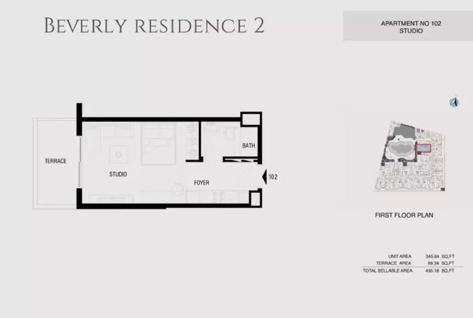 Beverly Residence Phase 2 By HMB Type 1, studio