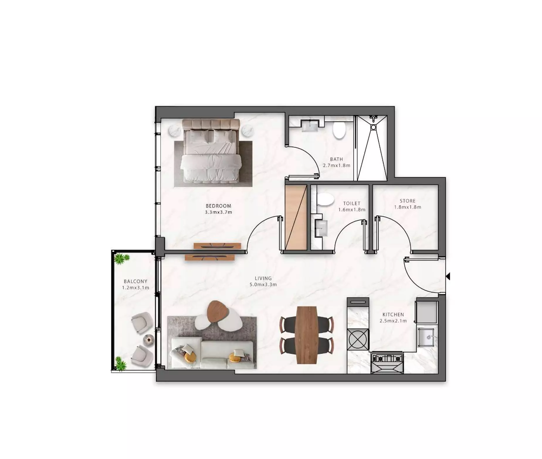 Maison Elysee Phase 3 By Pantheon Type 2, 1 bed