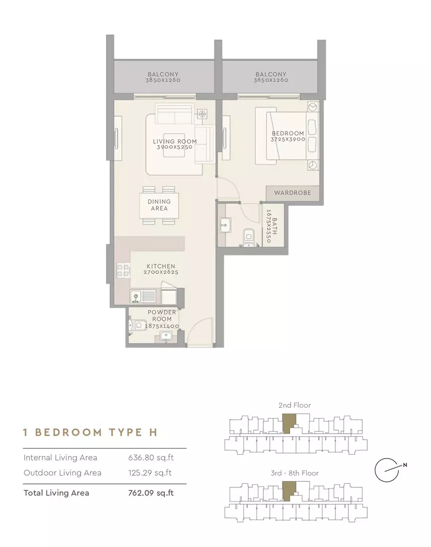 The Haven Type H, 1 bed