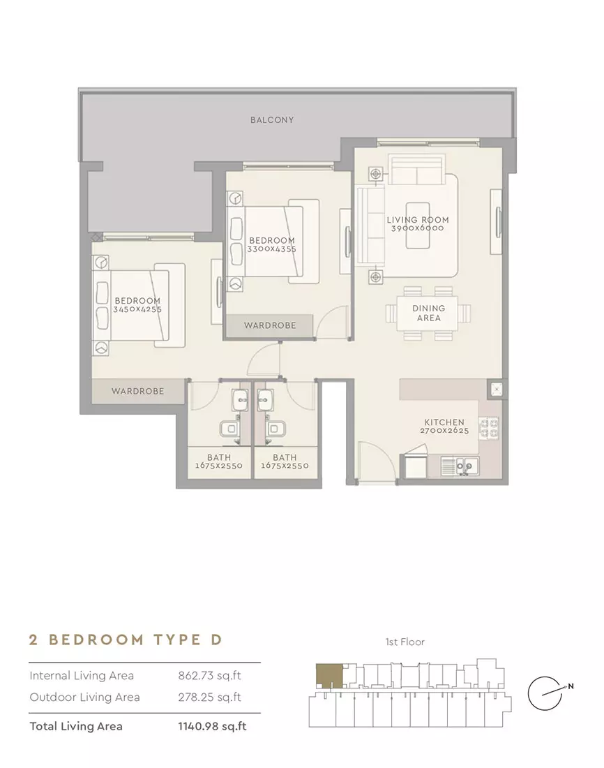 The Haven Type D, 2 beds