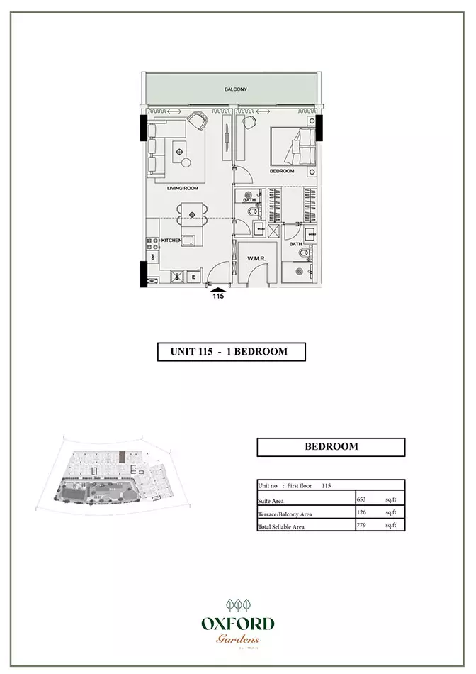 Oxford Gardens Unit 115, 1 bed