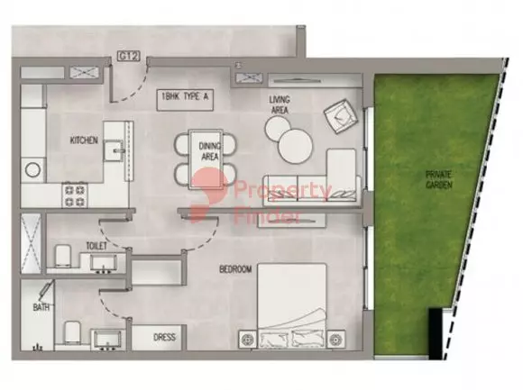 Oxford Terraces By Iman Developers Type A, 1 bed