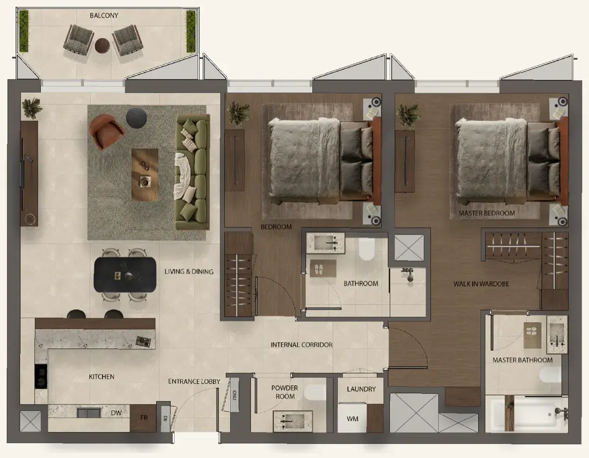 Sei Saadiyat Type 1, 2 beds