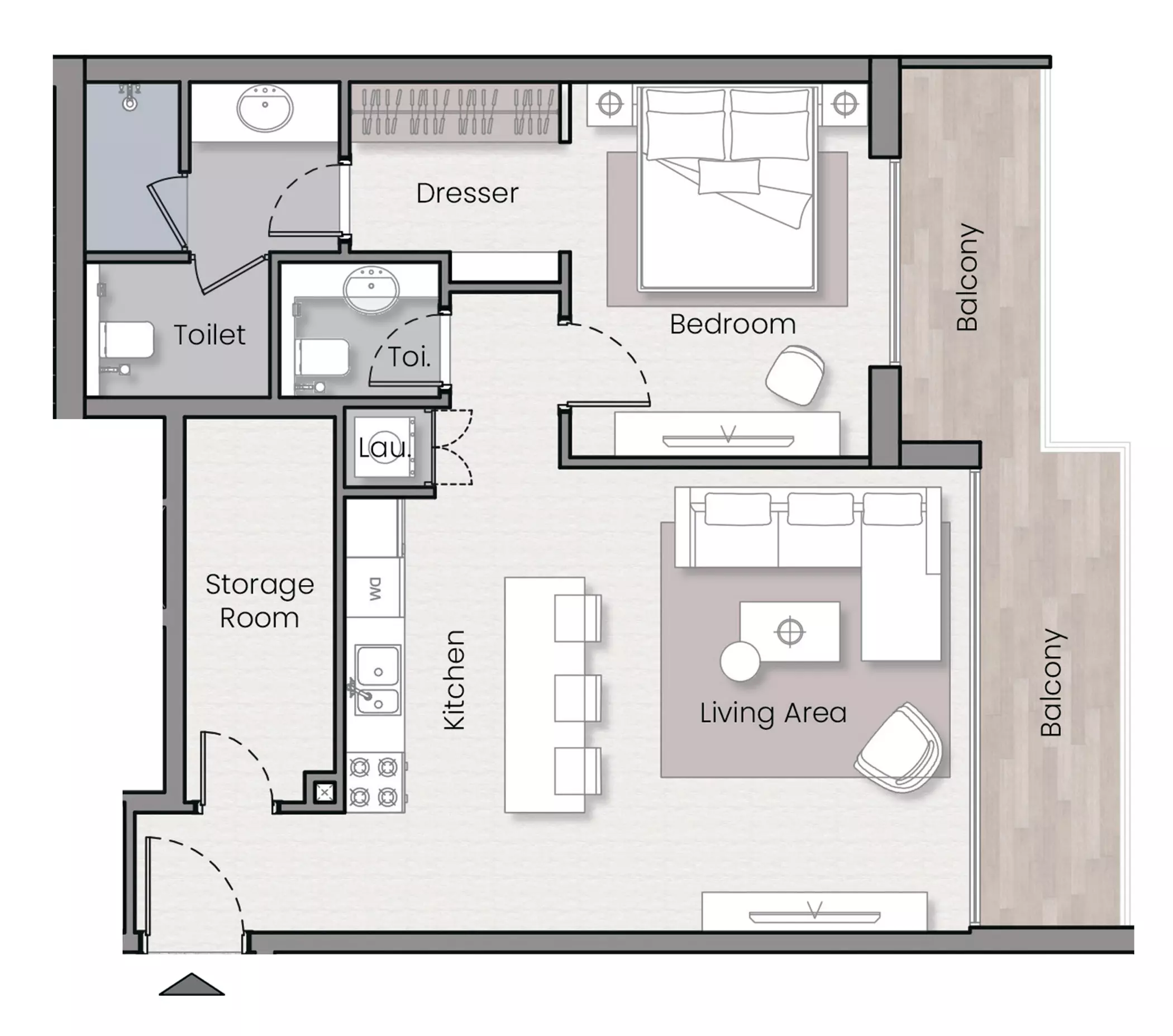 Havelock Heights Type C, 1 bed