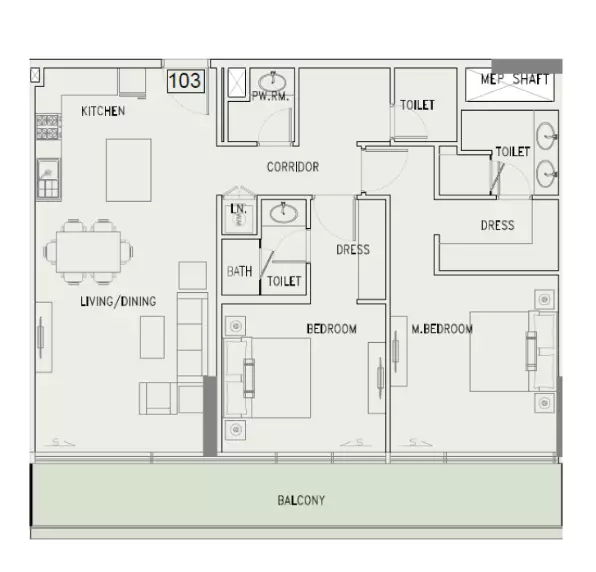 The Grove By Iman Type A, 2 beds
