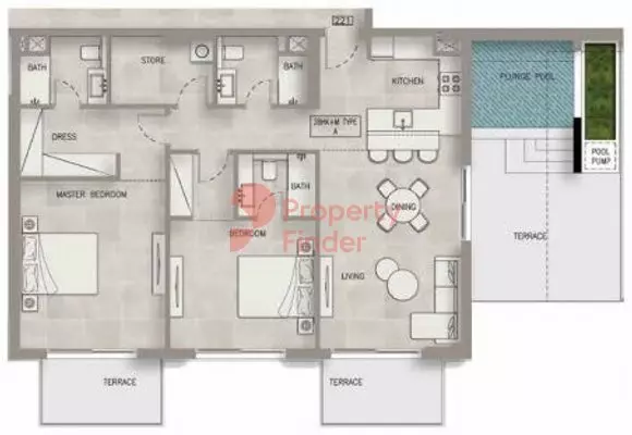 Oxford Terraces By Iman Developers Type A1, 2 beds