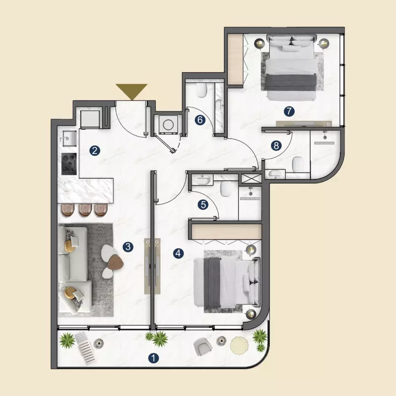 VOXA by Pantheon Type A, 2 beds