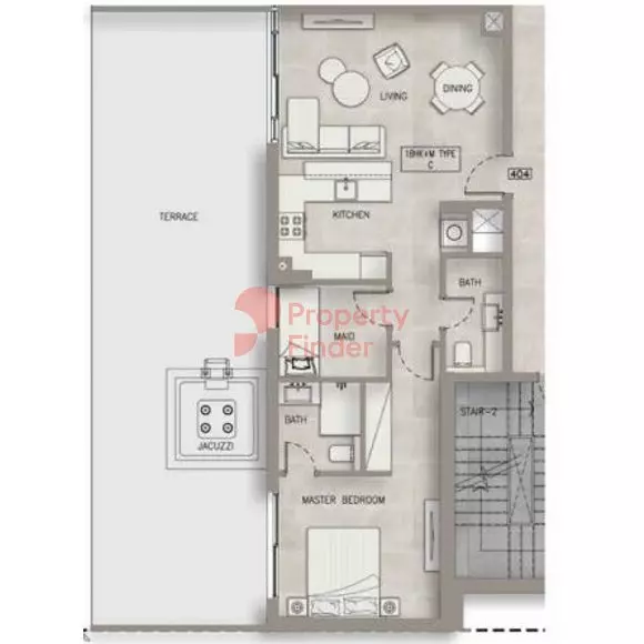 Oxford Terraces By Iman Developers Type C1, 1 bed