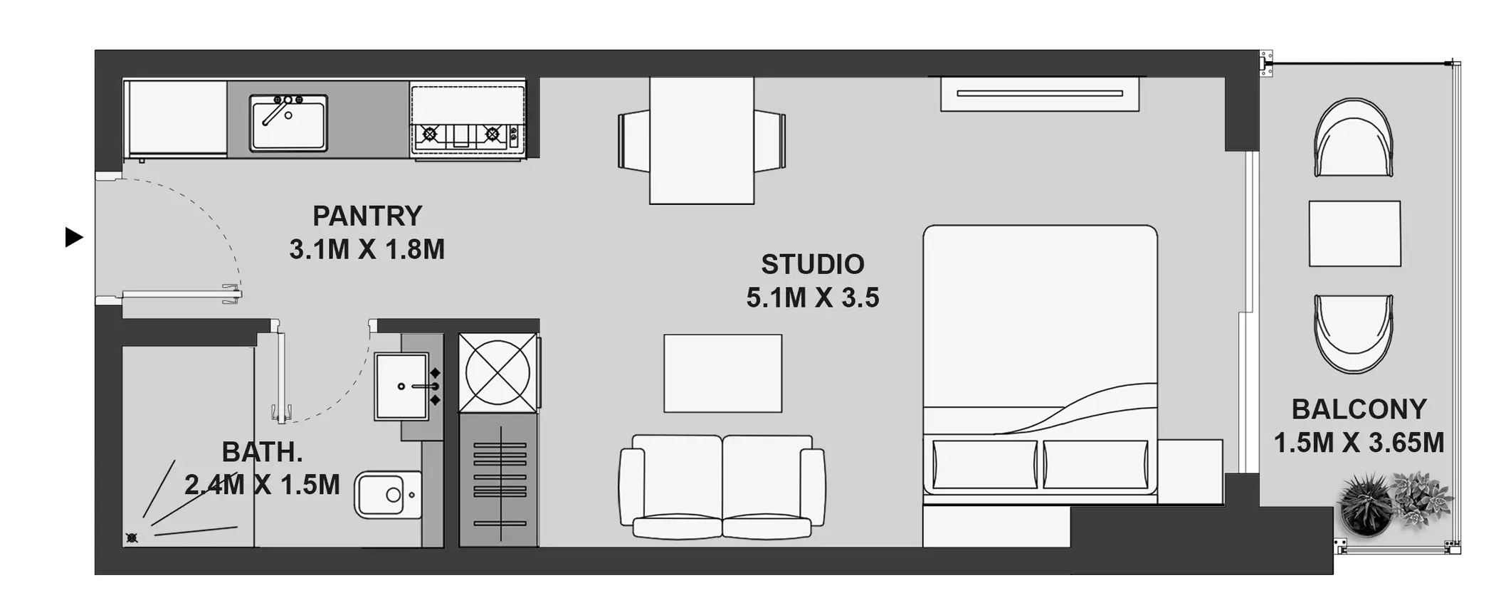 Maison Elysee By Pantheon Development Type B, studio