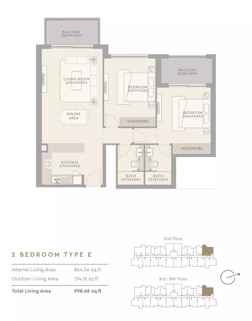 The Haven Type E, 2 beds