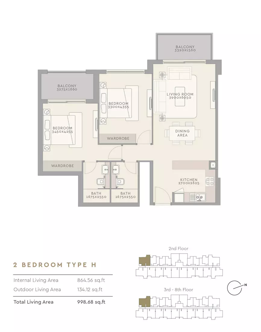 The Haven Type H, 2 beds
