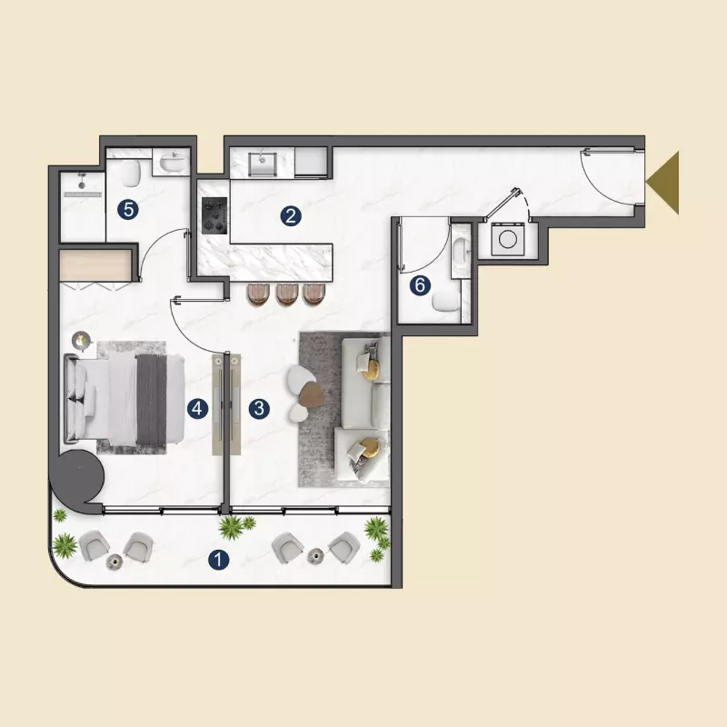 VOXA by Pantheon Type A, 1 bed
