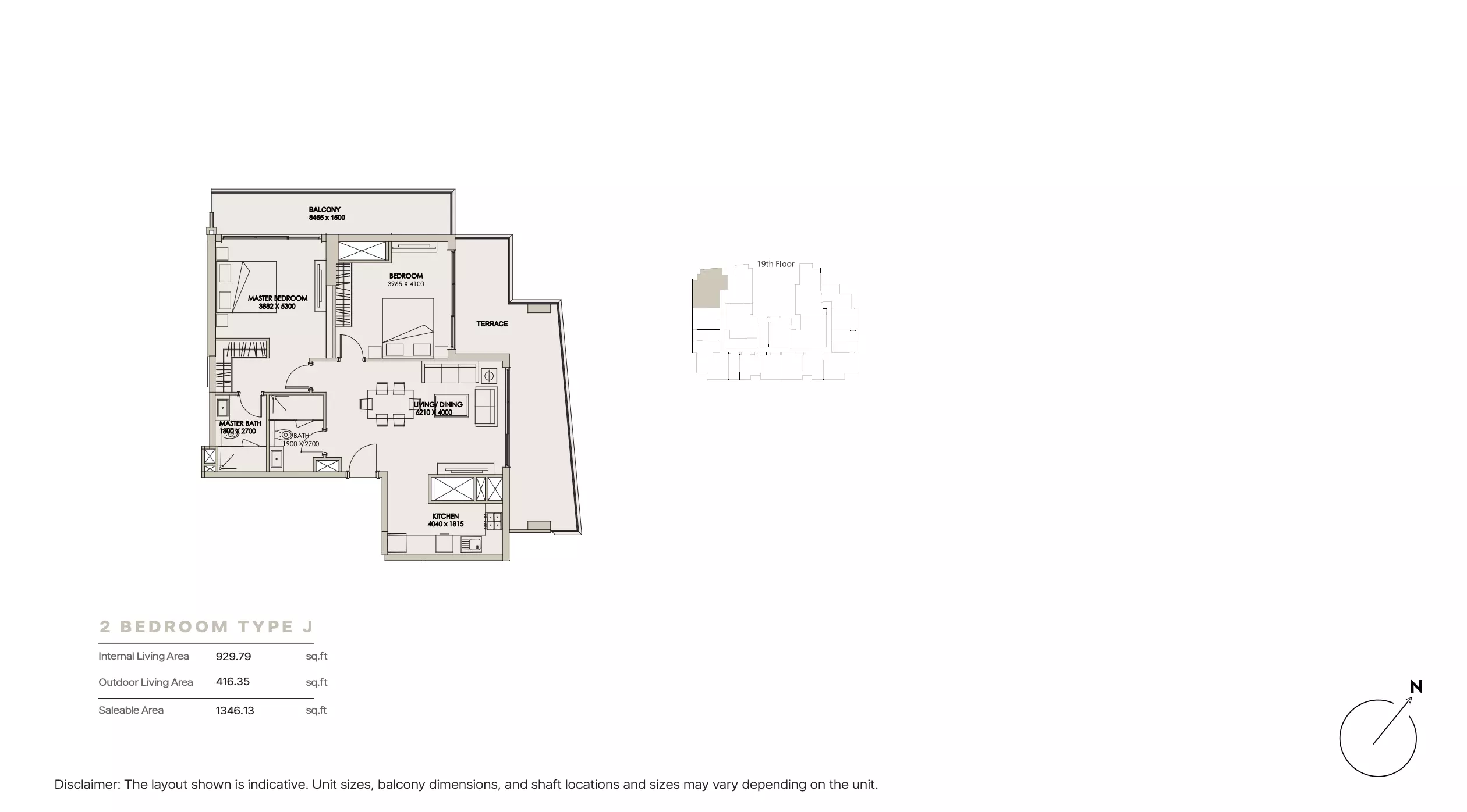 Nirvana Residence Type J, 2 beds