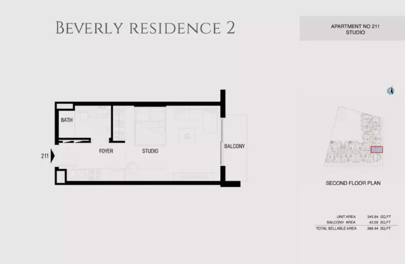 Beverly Residence Phase 2 By HMB Type 10, studio
