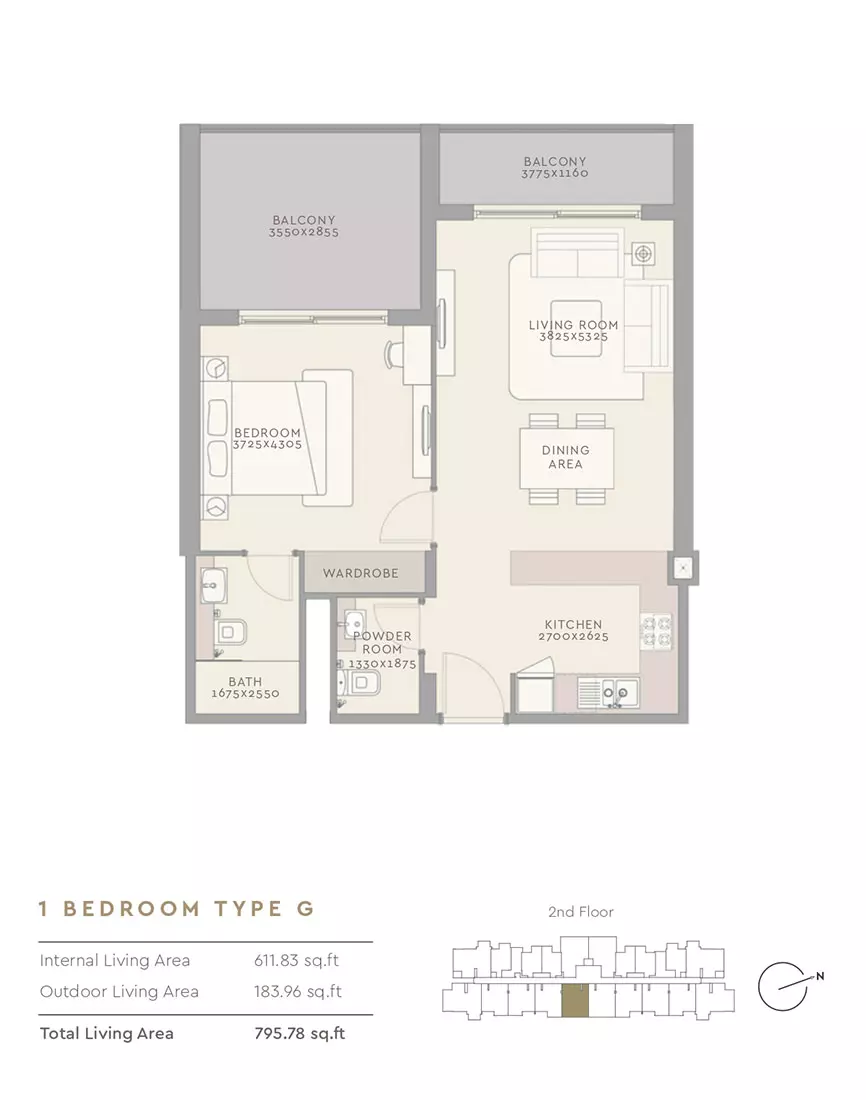 The Haven Type G, 1 bed