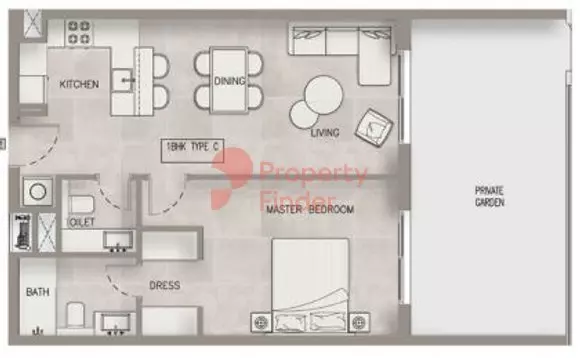 Oxford Terraces By Iman Developers Type C, 1 bed