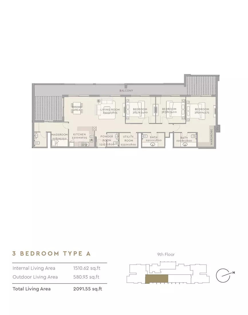 The Haven Type A, 3 beds