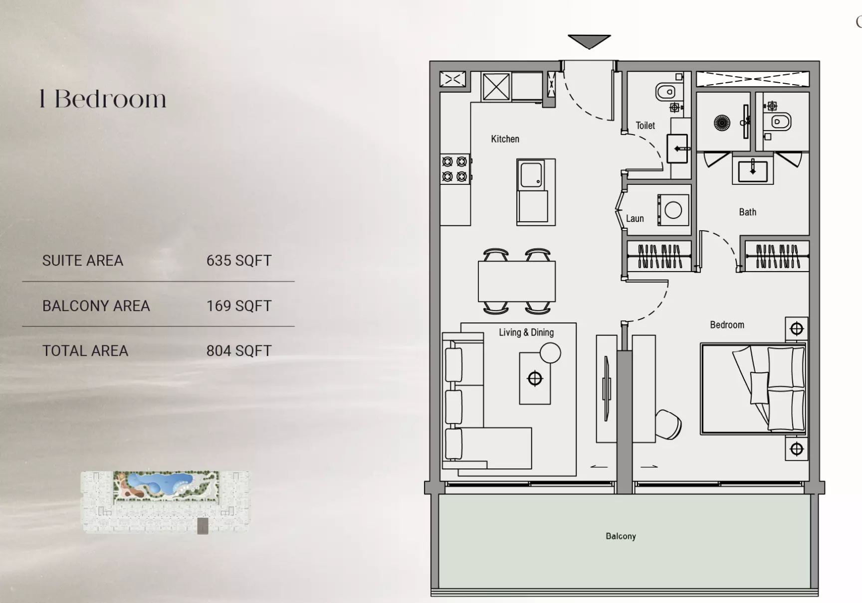 Oxford Cove Type 1, 1 bed