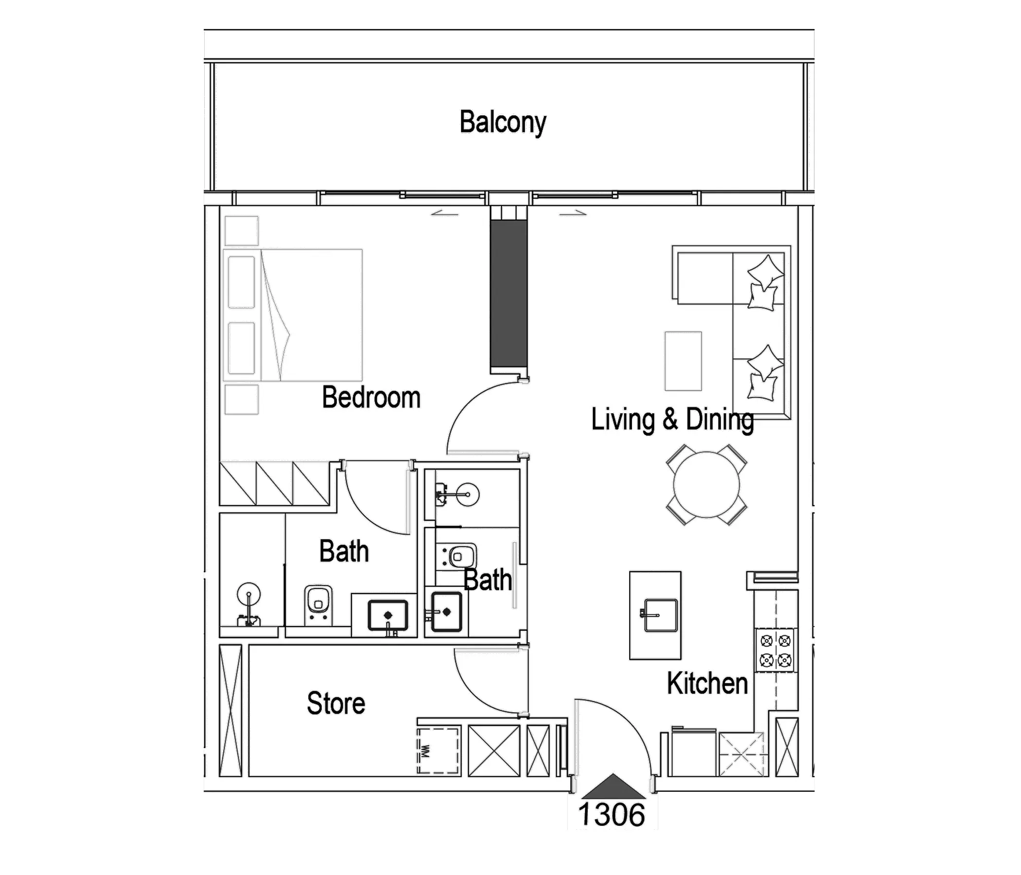 15 Cascade Type I, 1 bed