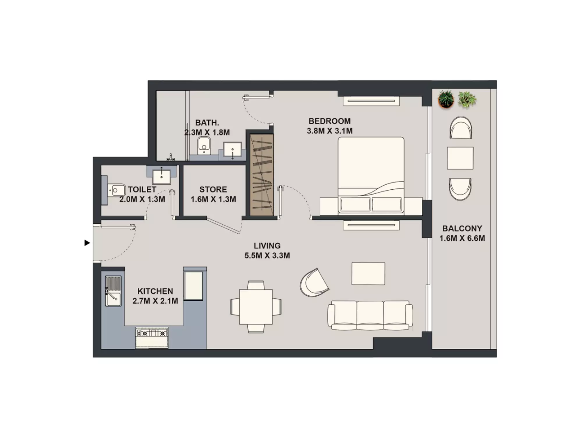 Maison Elysee By Pantheon Development Type B, 1 bed