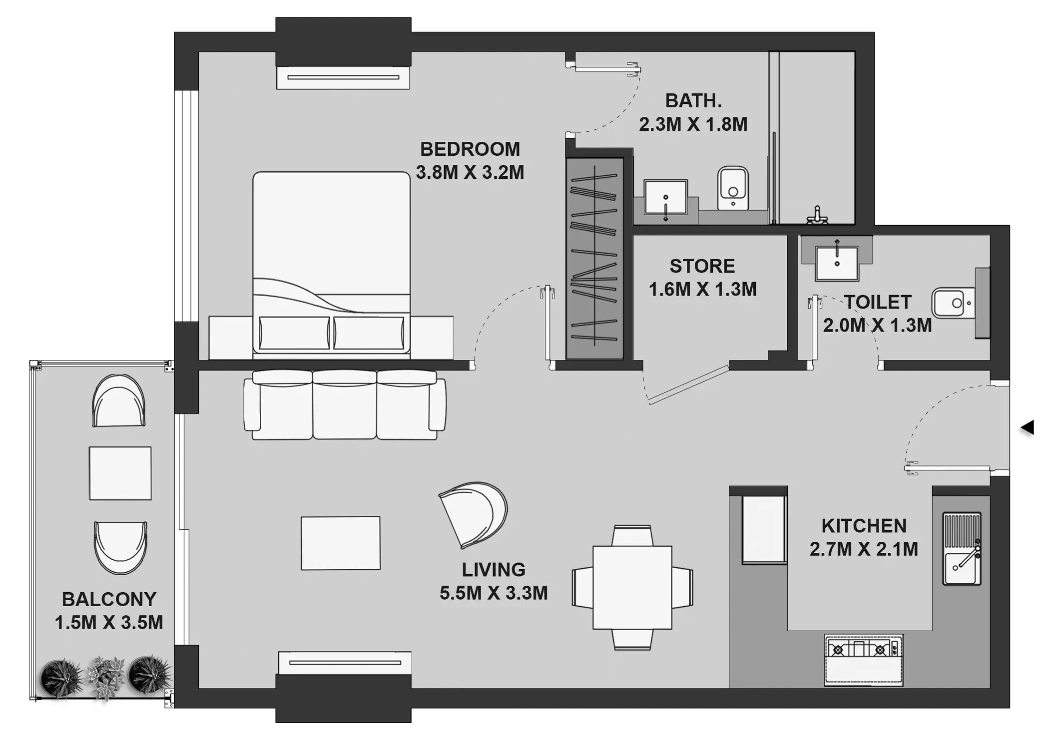 Maison Elysee By Pantheon Development Type A, 1 bed