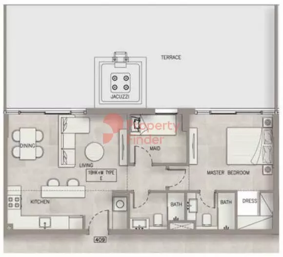 Oxford Terraces By Iman Developers Type E1, 1 bed