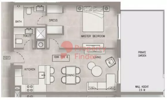 Oxford Terraces By Iman Developers Type B, 1 bed