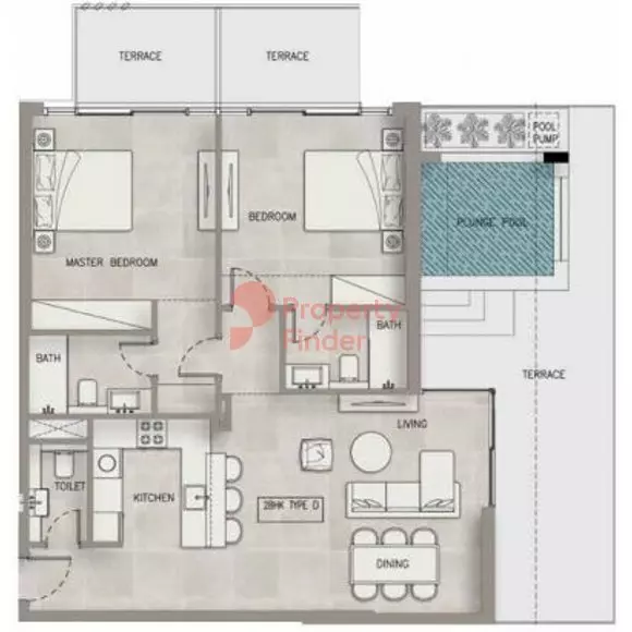 Oxford Terraces By Iman Developers Type D, 2 beds
