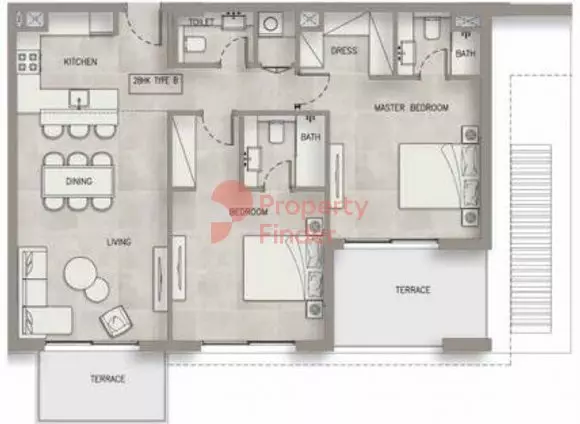 Oxford Terraces By Iman Developers Type B, 2 beds