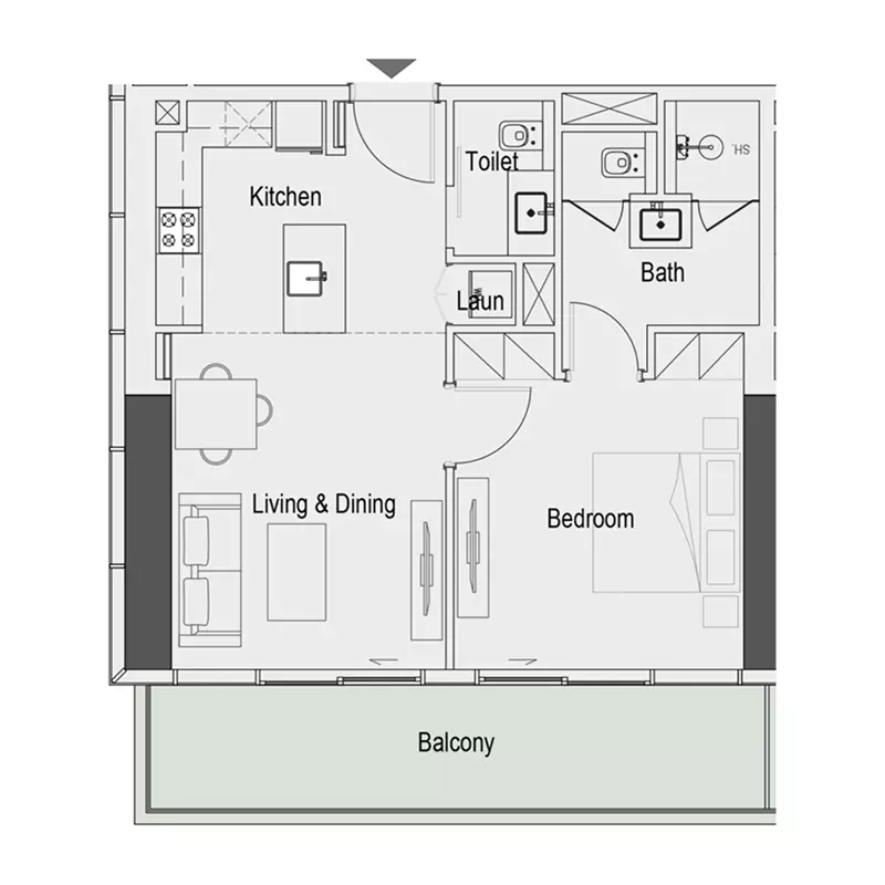 Sierra by Iman Type A, 1 bed
