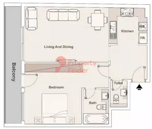 Elysee Heights Type B, 1 bed