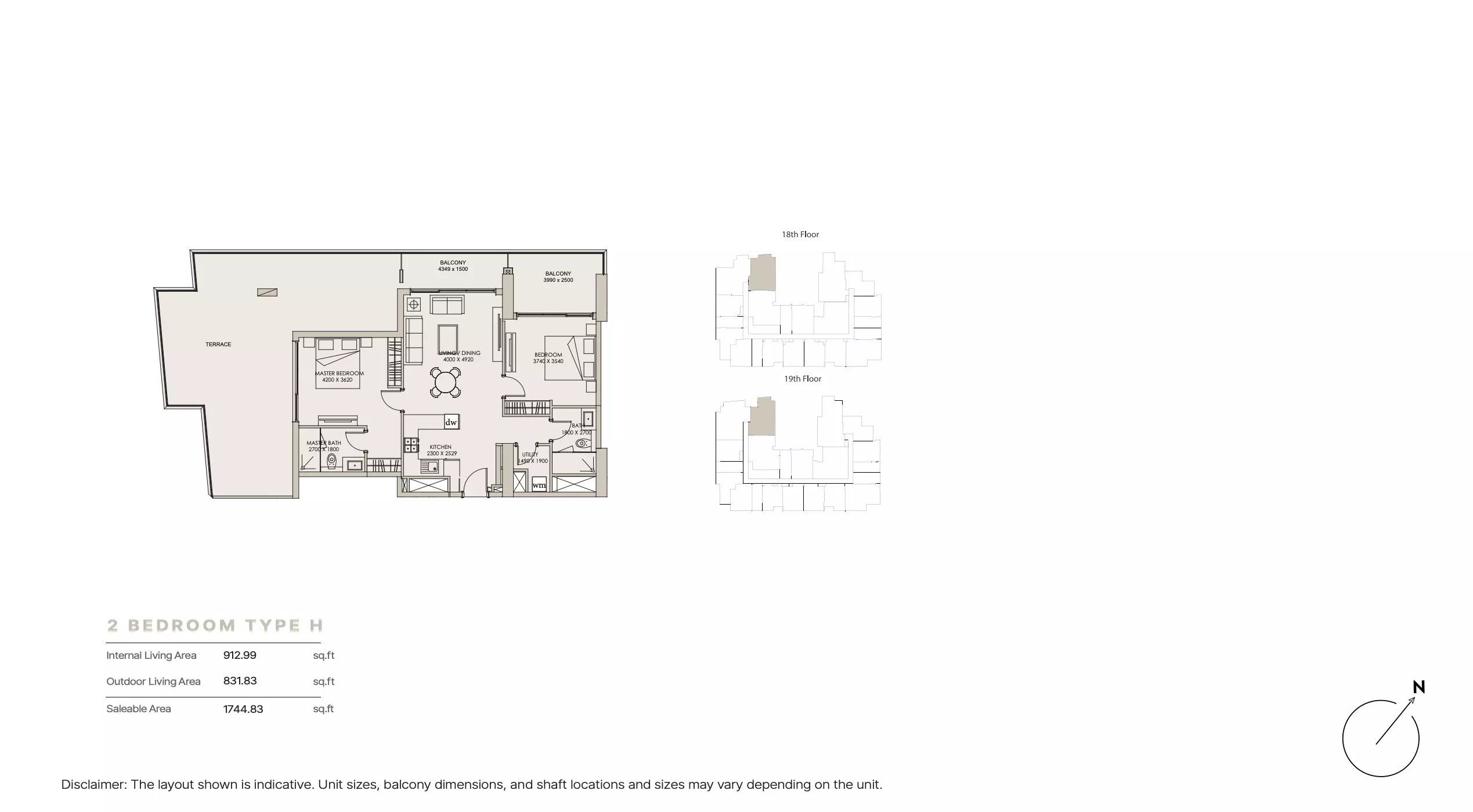 Nirvana Residence Type H, 2 beds