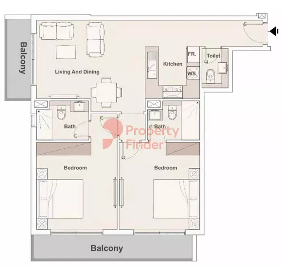 Elysee Heights Type A, 2 beds