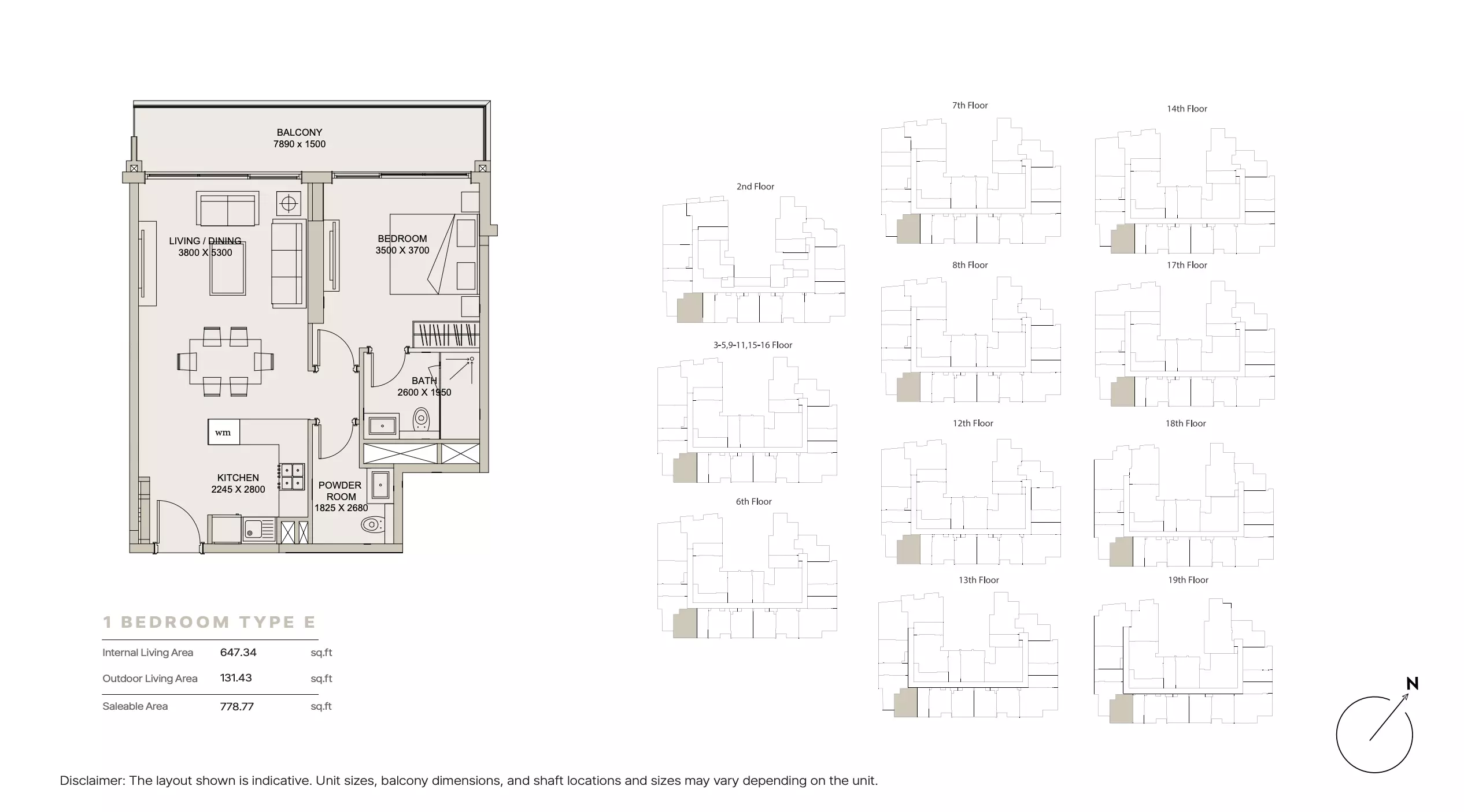 Nirvana Residence Type E, 1 bed