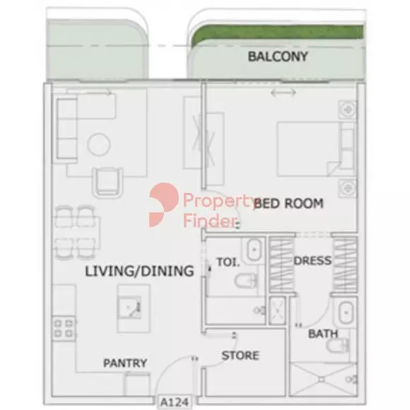10 Oxford Unit A124, 1 bed