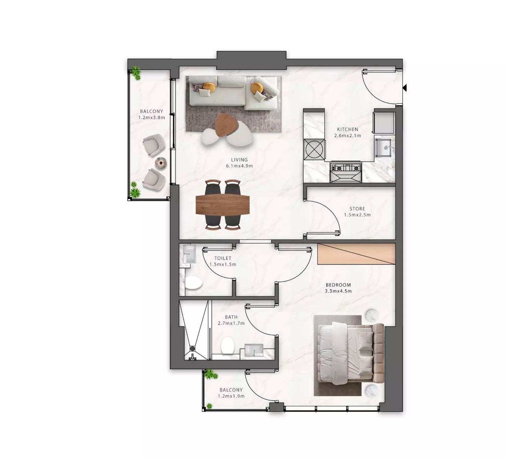 Maison Elysee Phase 3 By Pantheon Type 8, 1 bed