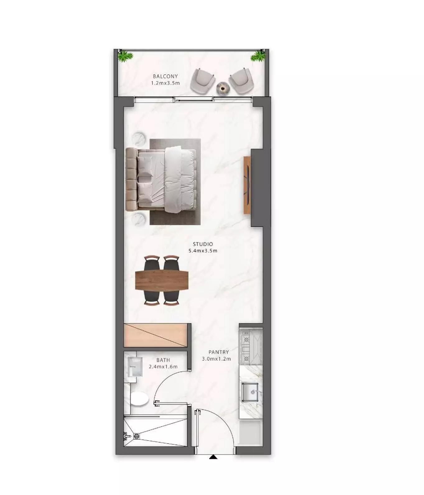 Maison Elysee Phase 3 By Pantheon Type 2, studio