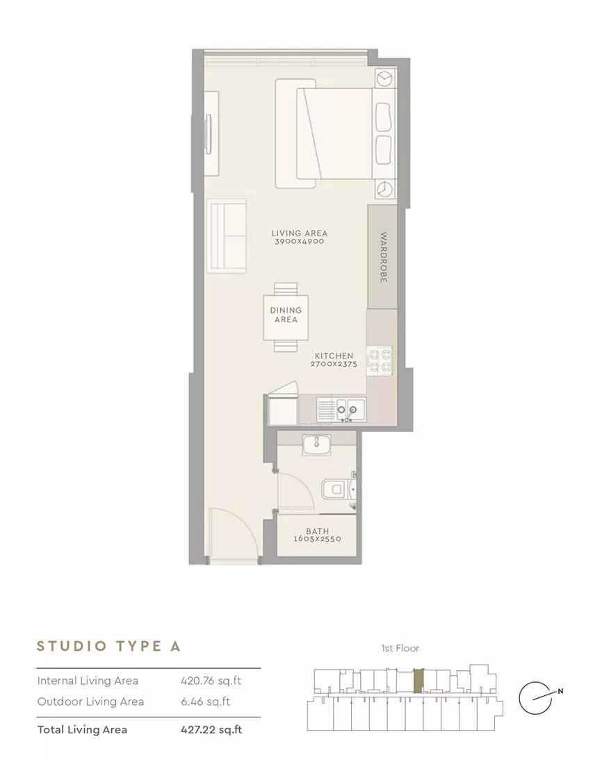 The Haven Type A, studio
