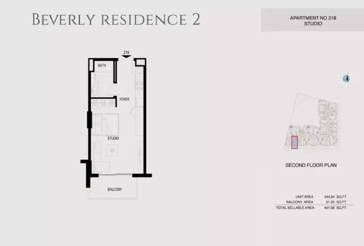 Beverly Residence Phase 2 By HMB Type 12, studio